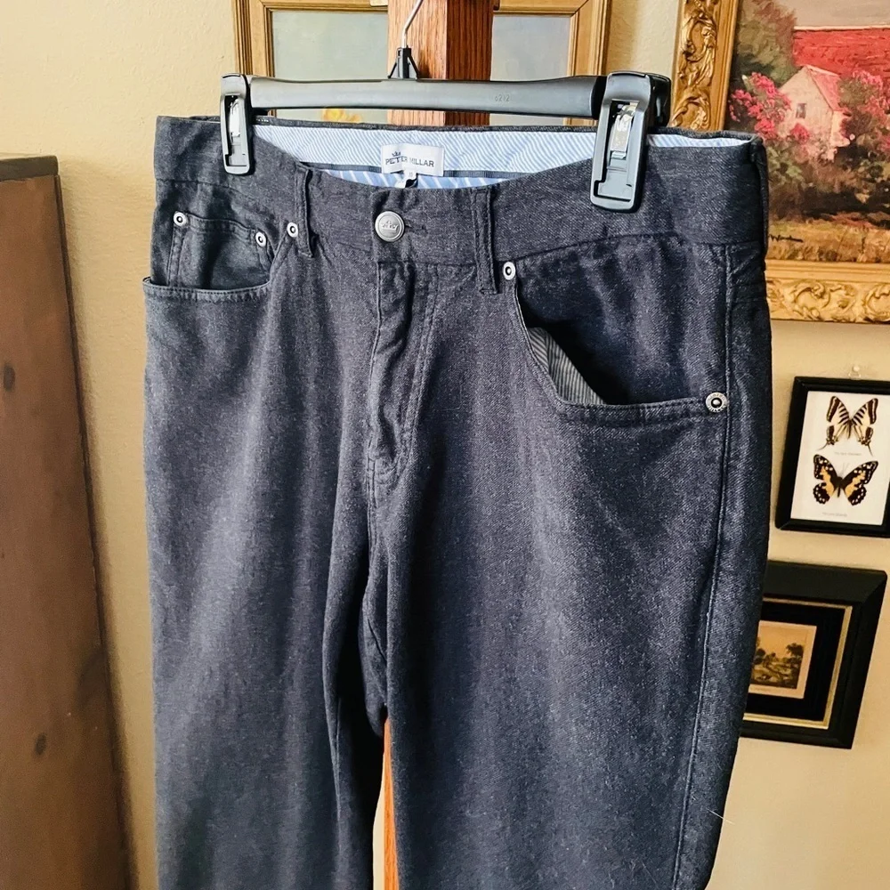 Peter Millar Crown 5-pocket men’s pants super soft 33 x 31 charcoal gray